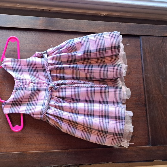 Sweet Heart Rose Size 12 months pink and grey plaid dress with sparkles - Picture 5 of 5